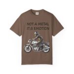 Men Garment-Dyed T-Shirt - "Not A Metal, It's Emotion" - Biker Tee