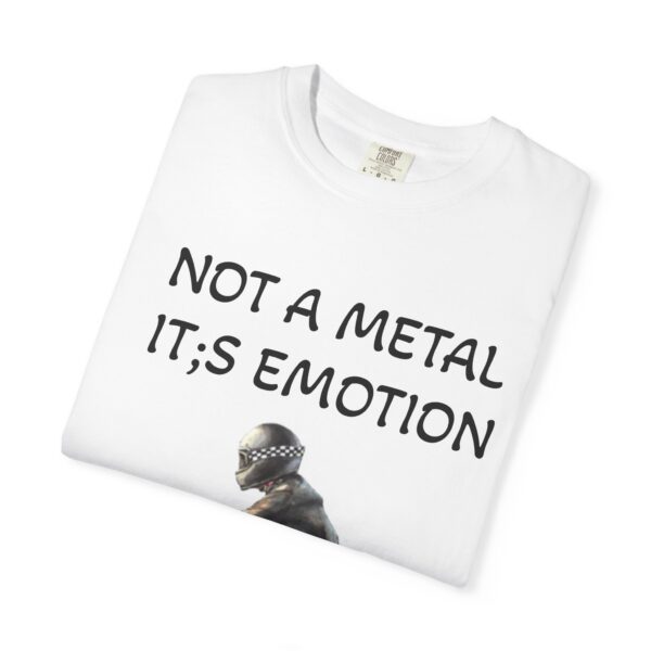 Men Garment-Dyed T-Shirt - "Not A Metal, It's Emotion" - Biker Tee