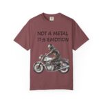 Men Garment-Dyed T-Shirt - "Not A Metal, It's Emotion" - Biker Tee