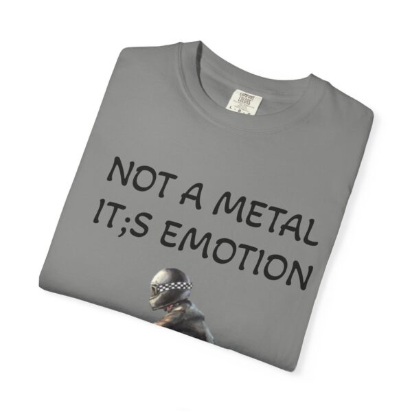 Men Garment-Dyed T-Shirt - "Not A Metal, It's Emotion" - Biker Tee