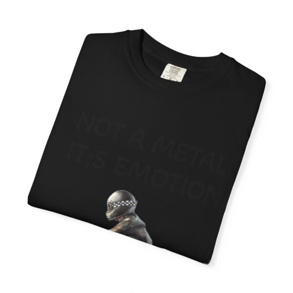 Men Garment-Dyed T-Shirt - "Not A Metal, It's Emotion" - Biker Tee
